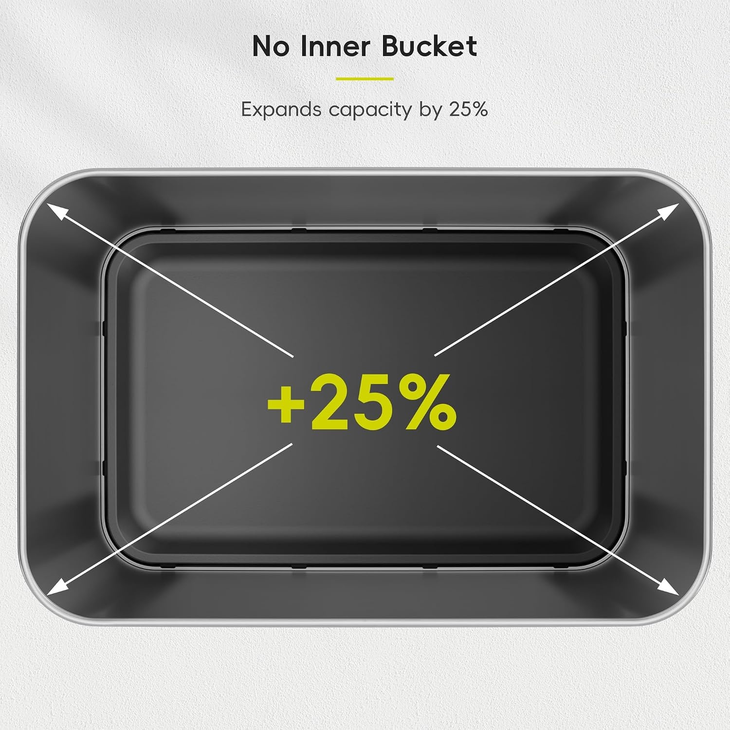 image:imageEKO MirageT 132 Gal Stainless Steel Motion Sensor Trash Can Gunmetal Touchless sensor lid 50L Large Capacity Softclose lid Stayopen mode Longlasting power Removable Liner ring